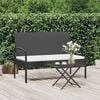 vidaXL Garden Bench Black PE Rattan 41.3 in Durable Garden Bench