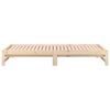 vidaXL Day Bed Natural pine Solid pine wood Double Expandable Day Bed
