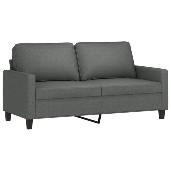 vidaXL 2-seater Sofa Dark grey Fabric (100% polyester), metal, textilene