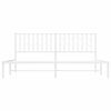 vidaXL Bed Frame White Steel Full Bed Frame Rectangular Traditional