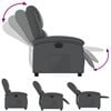 vidaXL Electric Recliner Chair Gray Faux leather, wood, metal Standard