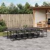 vidaXL Garden Dining Set Black, Cream White