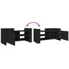 vidaXL TV Cabinet Black Engineered Wood Medium TV Cabinet Rectangular