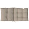 vidaXL Lowback Chair Cushion Set of 2 Taupe Oxford fabric, PP hollow fiber