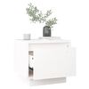 vidaXL Bedside Cabinet Set of 2 White Solid Pine Wood Medium