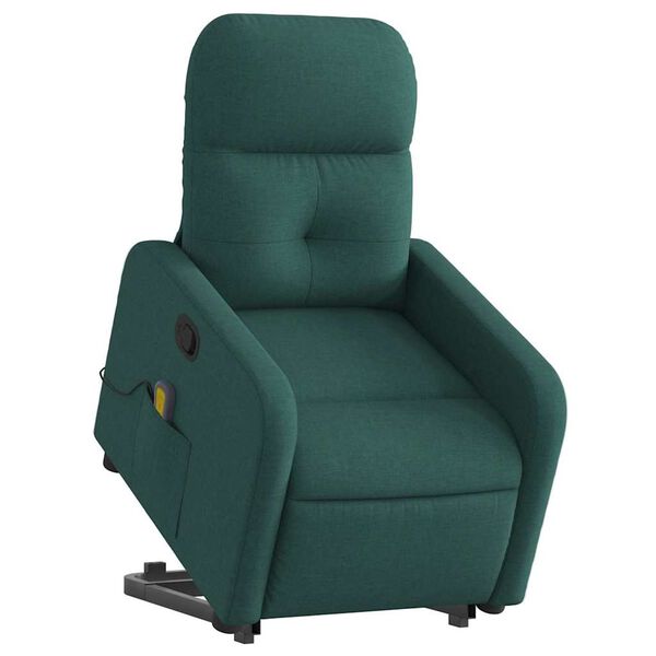 vidaXL Stand Up Massage Recliner Chair Dark Green