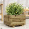vidaXL Garden Planter Brown Treated Pinewood Medium Durable