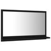 vidaXL Mirror Black Engineered wood, acrylic 23.6 x 4.1 x 14.6 in
