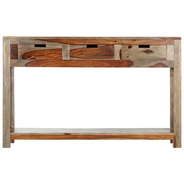 vidaXL Console Table Grey Solid Acacia Wood 47.2 in Console Table