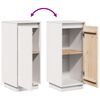 vidaXL Sideboard Set of 2 White Solid pinewood 12.4x13.4x29.5 in