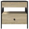 vidaXL Coffee Table Sonoma oak Engineered wood, glass, metal