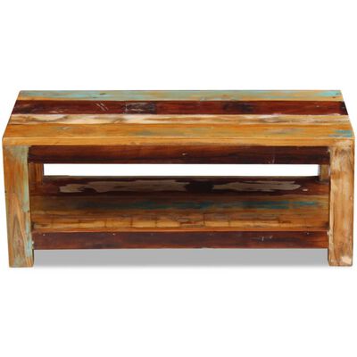 vidaXL Coffee Table Solid Reclaimed Wood 35.4"x17.7"x13.8"