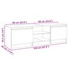 vidaXL TV Cabinet white 47.2" x 11.8" x 14" Engineered wood