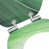 vidaXL WC Toilet Seats with Soft Close Lid 2 pcs MDF Green Water Drop Design (2x146915)