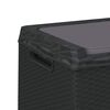 vidaXL Garden Storage Box Anthracite Polypropylene 42.5 x 16.9 x 1.2 in