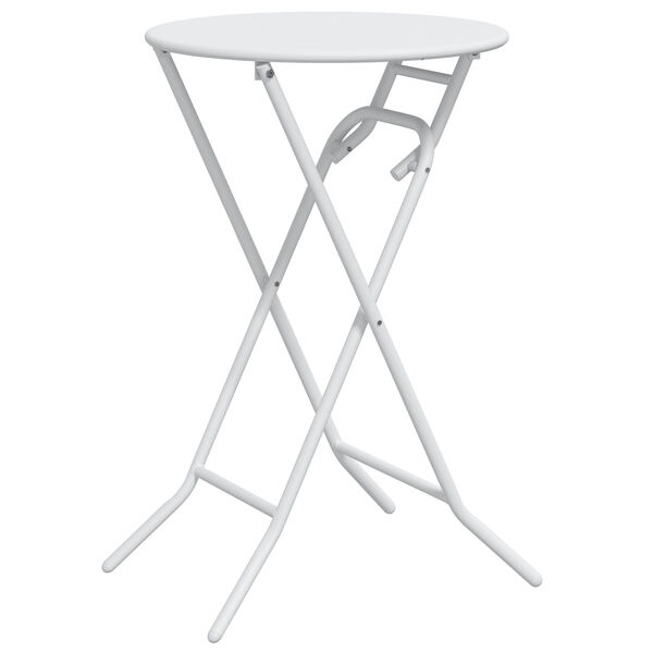 vidaXL Garden Table Folding White 19.7" x 19.7" x 28.3" Steel