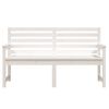 vidaXL Garden Bench White Solid pine wood Large Durable Garden Bench