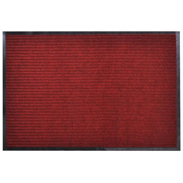 vidaXL Doormat Red PVC backing, Polyester front 47.2 x 70.9 in Door Mat