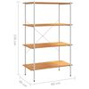 vidaXL Shelving Unit White and Oak Engineered wood, Steel Medium