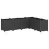 vidaXL Garden Planter Black Polypropylene Large Modular Garden Planter