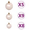 vidaXL Artificial Pre-lit Christmas Tree with Ball Set Blue 70.9" PVC