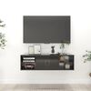 vidaXL Wall Shelf High gloss black Engineered wood Standard