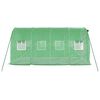 vidaXL Greenhouse Green Polyethylene, Galvanized Steel Large