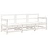vidaXL Garden Lounge Set White Solid pine wood Medium Modular