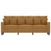vidaXL 3-seater Sofa Brown Velvet (100% polyester), Metal, Textilene