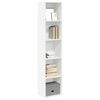 vidaXL Bookcase White Engineered wood Tall Bookcase Rectangular