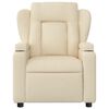 vidaXL Massage Recliner Chair Cream Fabric (100% polyester), metal, plywood