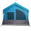 vidaXL Family Tent with Roof Blue and Grey 244.09 x 126.77 x 94.49 in