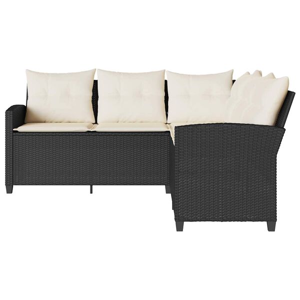 vidaXL Couch Sofa Black, Cream White