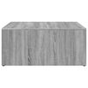 vidaXL Nesting Coffee Table Set of 2 Grey sonoma Engineered wood and metal