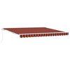 vidaXL Retractable Awning Manual Orange and Brown 157.48 x 118.11 in