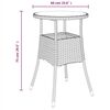 vidaXL 5 Piece Patio Dining Set with Cushions Grey Poly Rattan and Acacia