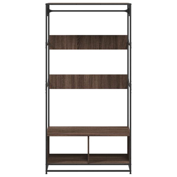 vidaXL Wardrobe Brown Oak Engineered wood, metal 35.4 x 19.7 x 70.9 in