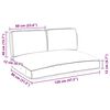 vidaXL Pallet Cushion Set with Pillow 3 pcs Cream 47.2" x 31.5" x 4.7