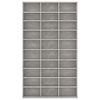 vidaXL CD Cabinet Concrete Gray Engineered Wood 40.2 x 6.3 x 69.9 in