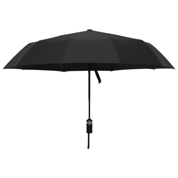 vidaXL Umbrella Black 190T PG fabric, metal, fiberglass Compact Foldable