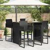 vidaXL Garden Bar Table Black