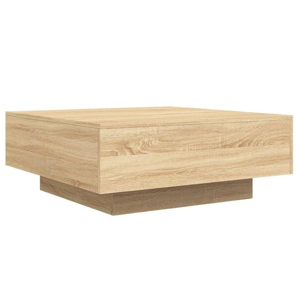 vidaXL Coffee Table Sonoma oak Engineered wood Medium Lights