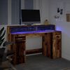 vidaXL Desk Old wood Engineered wood Medium Desk Rectangular Modern