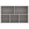 vidaXL Book Cabinet Grey Sonoma Engineered wood Medium Book Cabinet