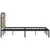 vidaXL Bed Frame Sonoma Oak Steel Double Bed Frame Rectangular