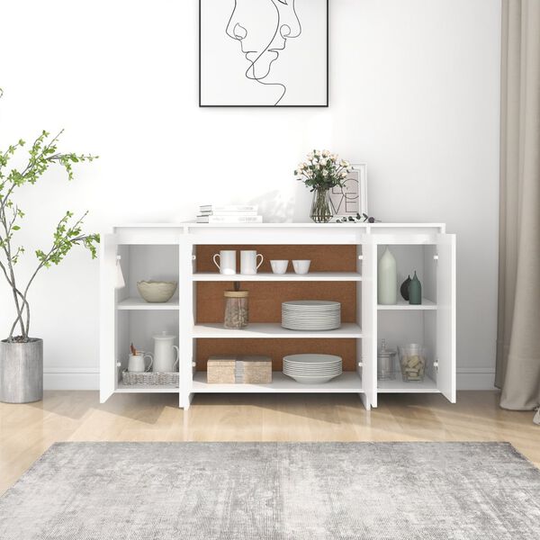 vidaXL Sideboard White Engineered wood Standard Sideboard Cabinet