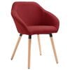 vidaXL Dining Chairs 4 pcs Wine Red Fabric