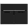 vidaXL Bathroom Furniture Set Black Engineered wood Medium