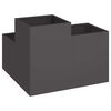 vidaXL Garden Planter Black 80 x 80 x 60 cm Steel