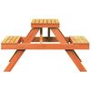 vidaXL Picnic Table Wax Brown Solid Pine Wood Medium Durable